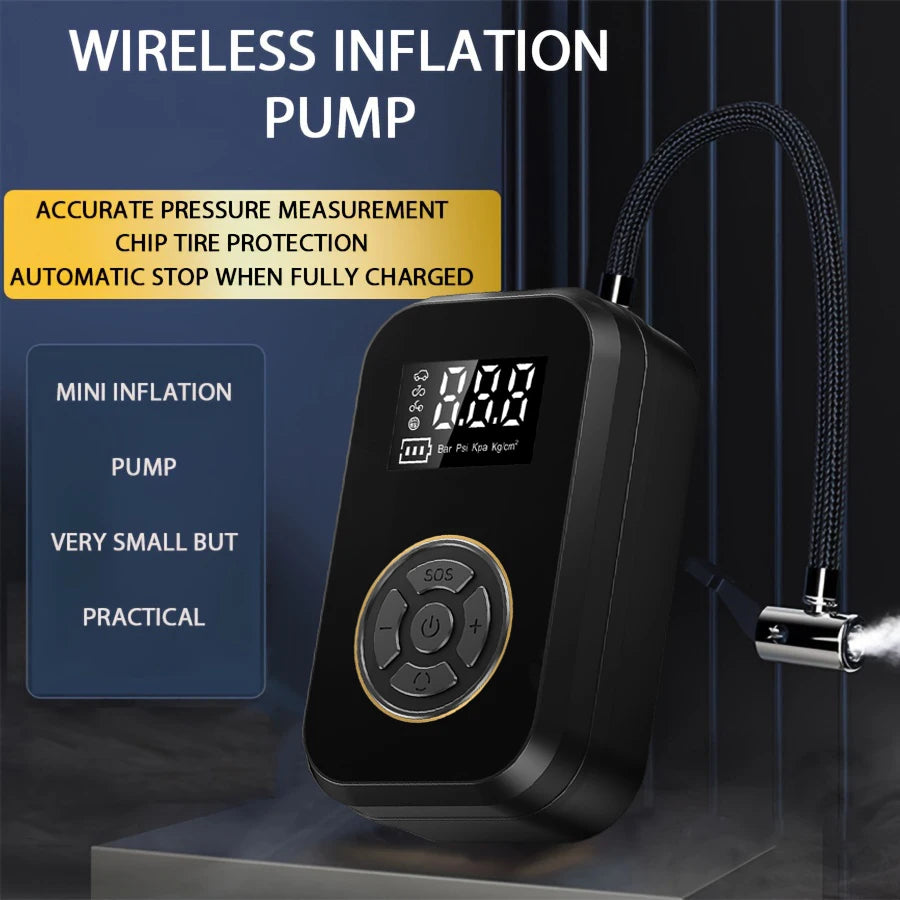 ABS Wireless Portable Car Air Pump Air Compressor 12V 150PSI Electric Tire Inflator Pump for Motorcycle Bicycle Car Tyre Ball