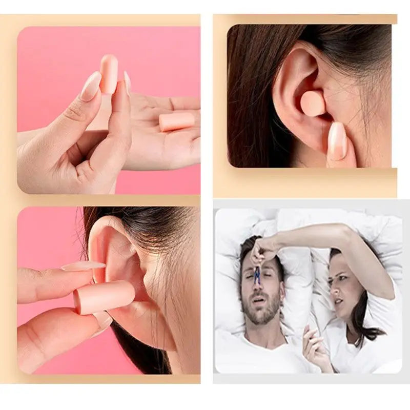 24/60/120Pcs Soft Sponge Earplugs Sleeping Ear Plugs For Sleeping Travel Sleep Noise Reduction Rate 35.5db Sound Insulation