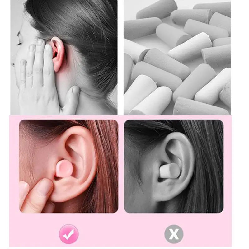 24/60/120Pcs Soft Sponge Earplugs Sleeping Ear Plugs For Sleeping Travel Sleep Noise Reduction Rate 35.5db Sound Insulation