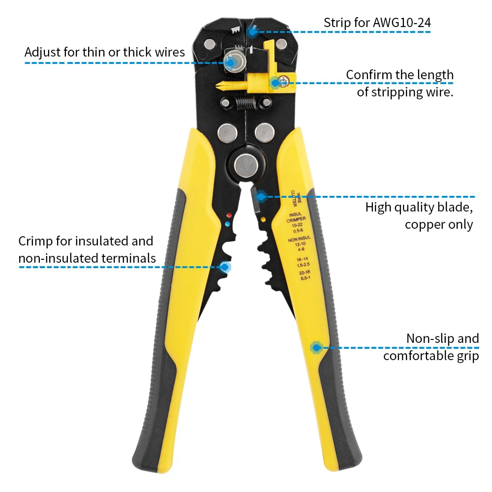 Wire Stripper Tools Multitool Pliers Automatic 5 In1 Stripping Cutter Crimping Cable Wire Electrician Repair Tools