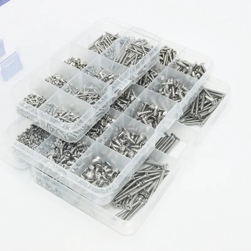 304 Stainless Steel Cross Recessed Countersunk Head Self-tapping Screw Cross Drive Flat Head Self Drilling Furniture Wood Screws