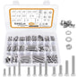 480PCS M4 M5 M6 Bolts Nuts Assortment Kit, Heavy Duty 304 Stainless Steel, 13 Metric Common Sizes Included