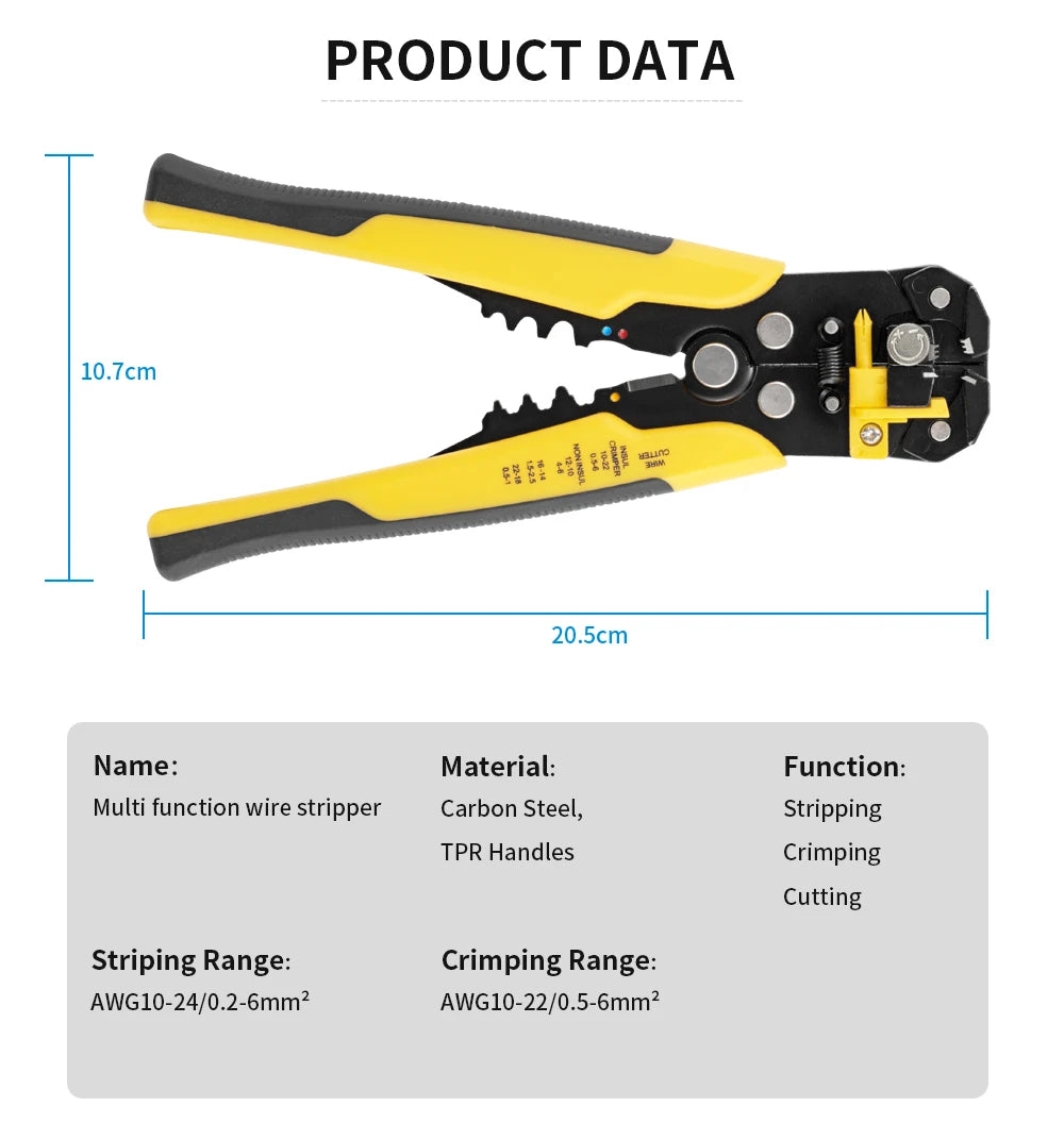 Wire Stripper Tools Multitool Pliers  Automatic 5 In1 Stripping Cutter Crimping Cable Wire Electrician Repair Tools