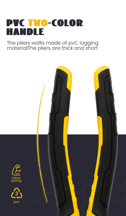 3 Types Of Pliers,Including 8-Inch Wire Pliers,6-Inch Pointed Nose Pliers, And Diagonal Pliers Suitable For Household Use