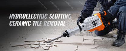 Demolition Jack Hammer Concrete Breaker  95A  Electric Hammer 2 Chisel Bits Drills for Demolition, Trenching, Chipping