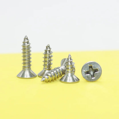 304 Stainless Steel Cross Recessed Countersunk Head Self-tapping Screw Cross Drive Flat Head Self Drilling Furniture Wood Screws