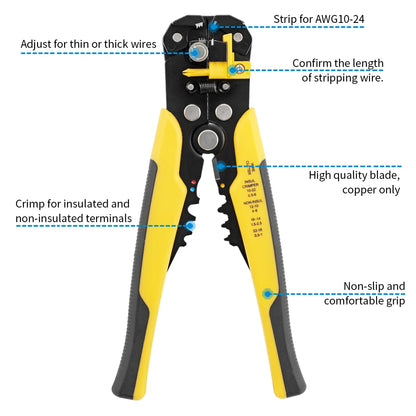 Wire Stripper Tools Multitool Pliers  Automatic 5 In1 Stripping Cutter Crimping Cable Wire Electrician Repair Tools